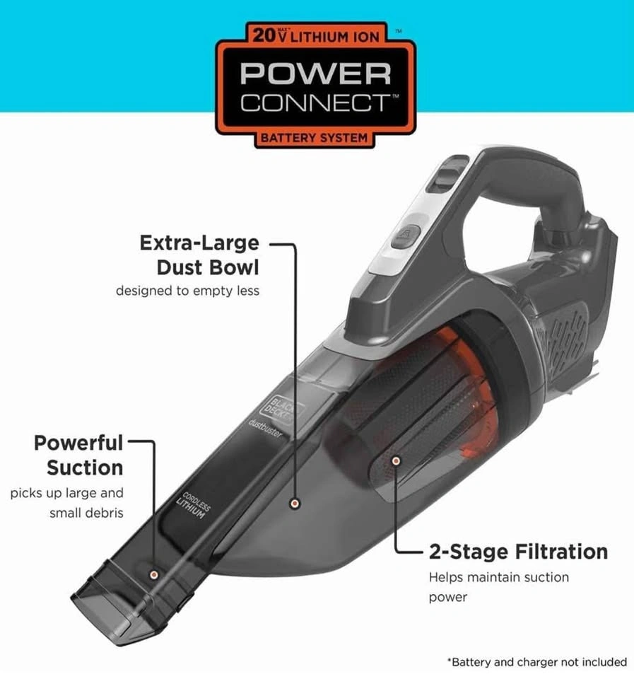 BLACK+DECKER 20V MAX Handheld Vacuum (Bare Tool) - photo 3