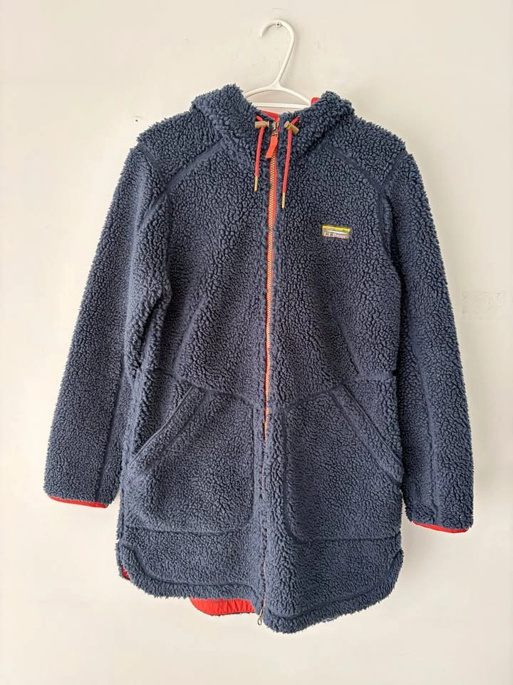 L.L. Bean Women's Mountain Pile Fleece Coat Jacket Size M