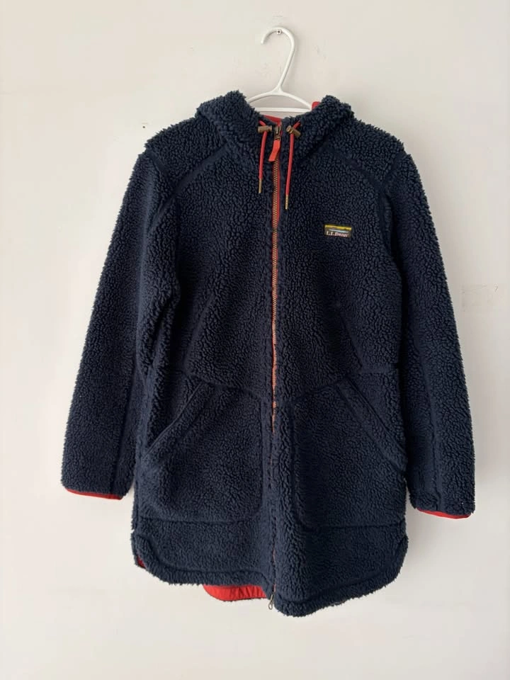 L.L. Bean Women's Mountain Pile Fleece Coat Jacket Size M - photo 2