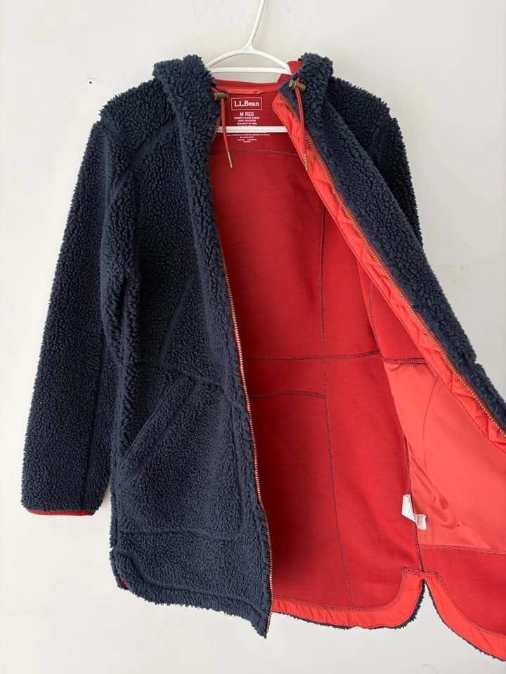 L.L. Bean Women's Mountain Pile Fleece Coat Jacket Size M - photo 4
