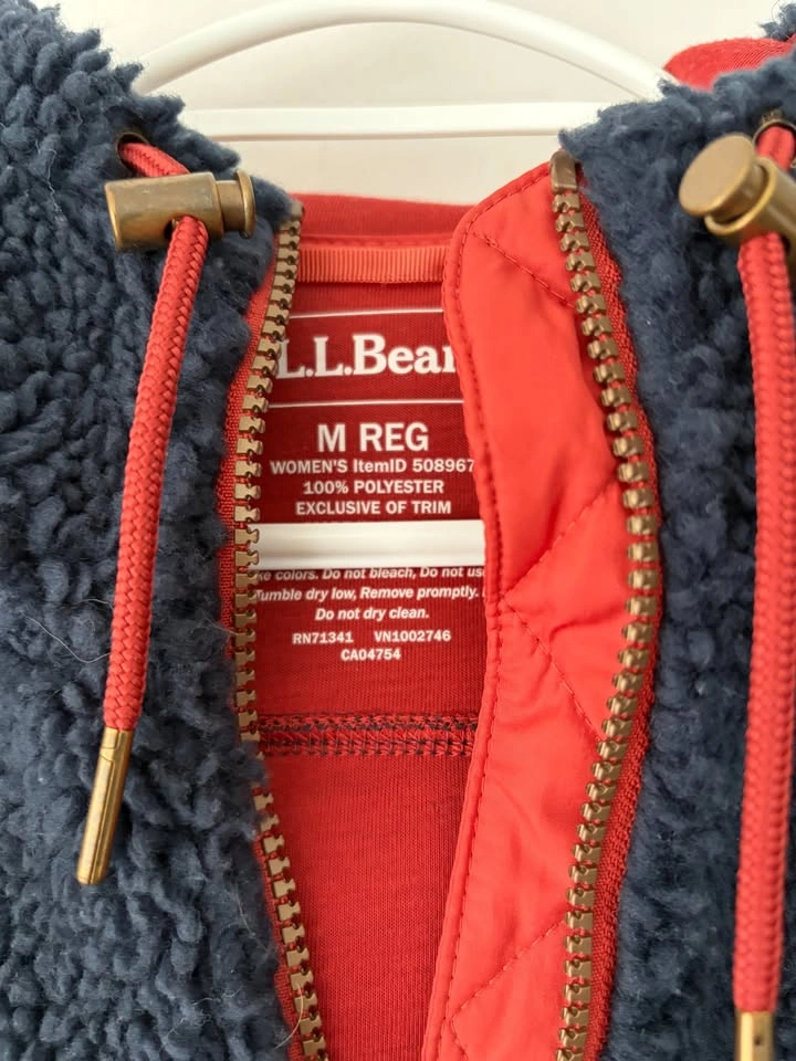L.L. Bean Women's Mountain Pile Fleece Coat Jacket Size M - photo 5