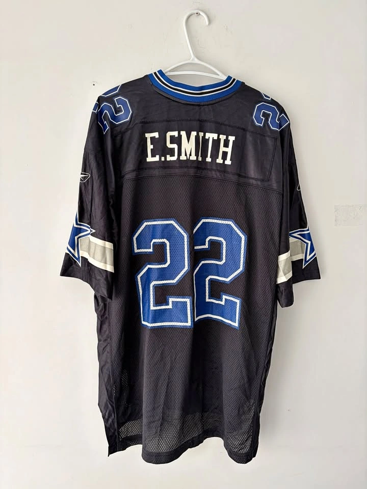 Vintage Reebok Emmitt Smith Black Dallas Cowboys Jersey XL