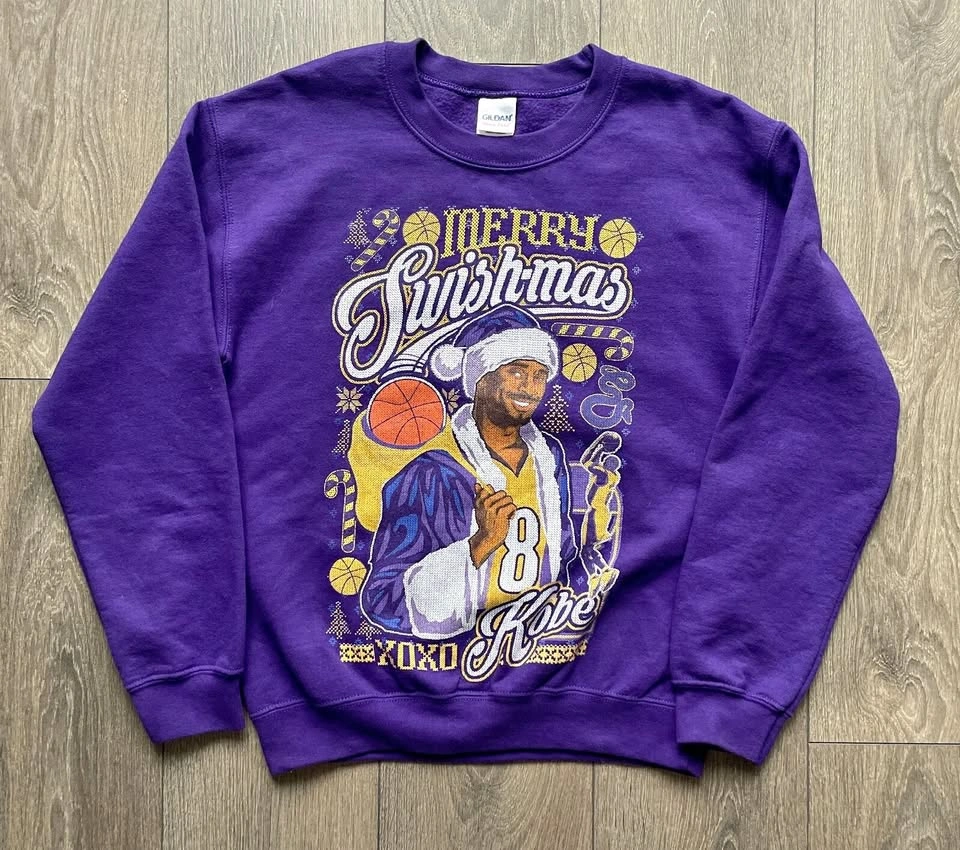 Vintage Kobe Bryant “Merry Swish-mas” Holiday Sweatshirt Size S