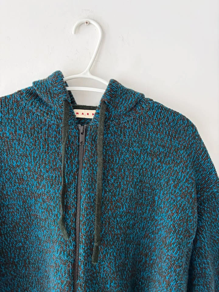 MARNI UNIQLO Women's Oversized Knit Full Zip Hoodie XS - photo 2