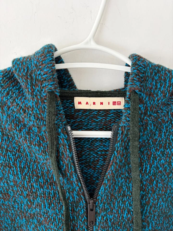 MARNI UNIQLO Women's Oversized Knit Full Zip Hoodie XS - photo 3