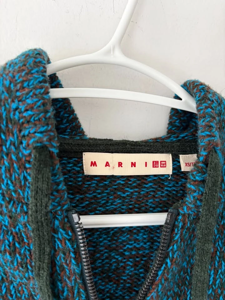 MARNI UNIQLO Women's Oversized Knit Full Zip Hoodie XS - photo 4
