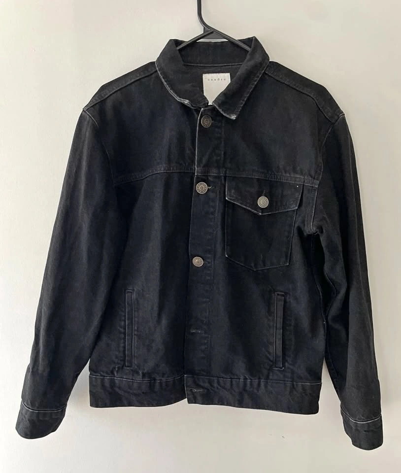 Sandro Paris World Lovers Denim Women's Jacket Size 38