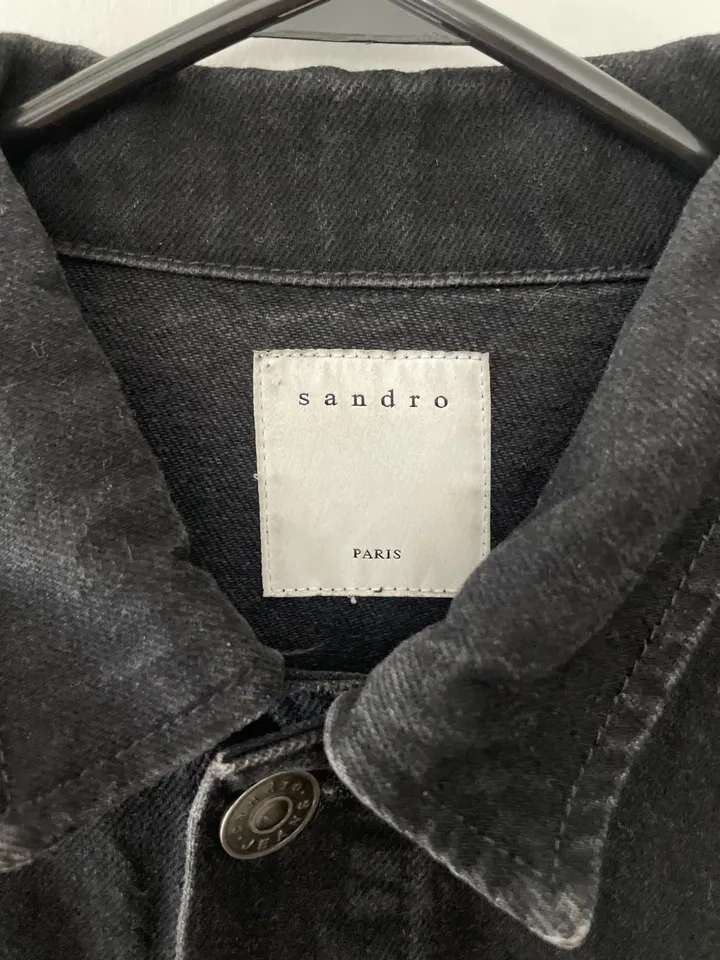 Sandro Paris World Lovers Denim Women's Jacket Size 38 - photo 2