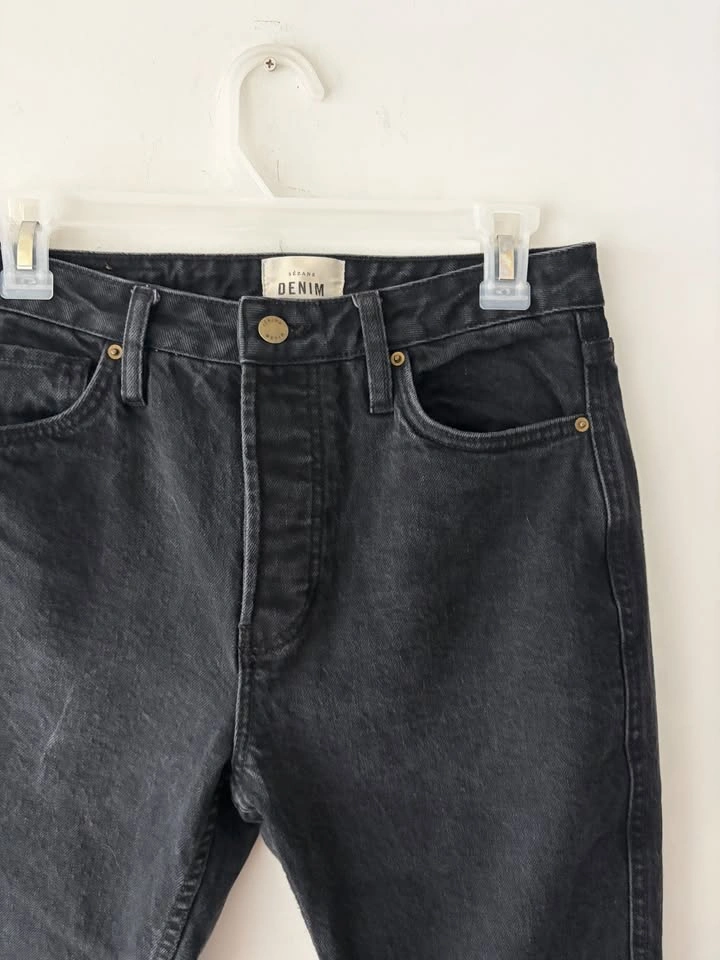 Sezane Brut Sexy Black Denim Jeans Size 30 - photo 2