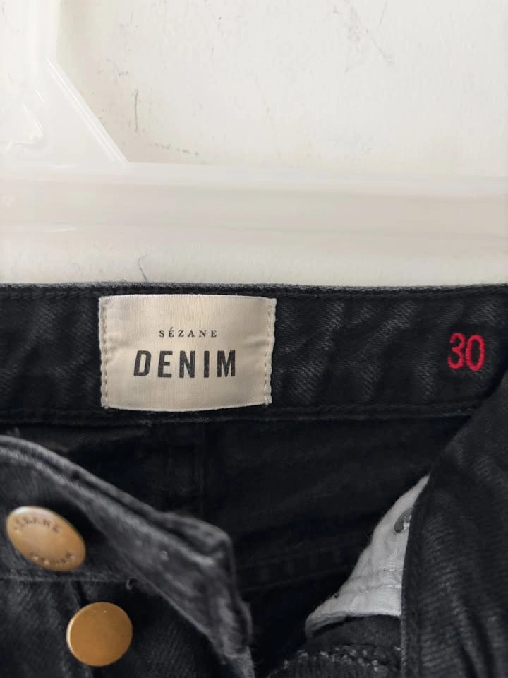 Sezane Brut Sexy Black Denim Jeans Size 30 - photo 4