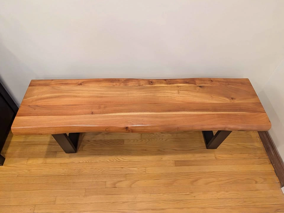Wazo Solid Acacia Wood Live Edge Bench - photo 2