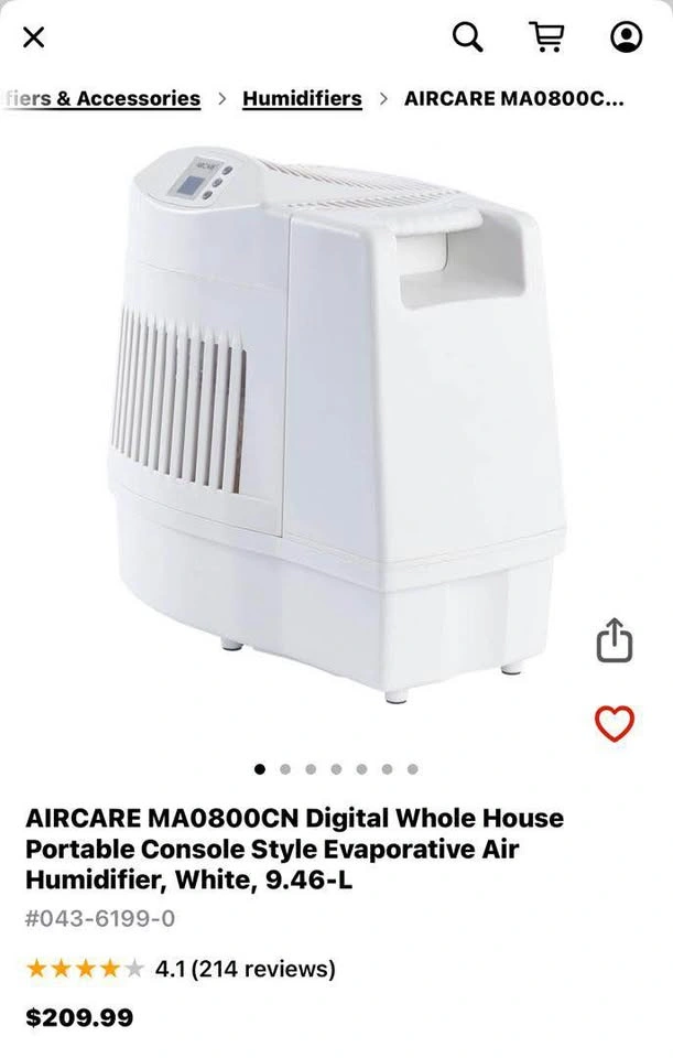 AIRCARE Evaporative Humidifier (Like New) - photo 3