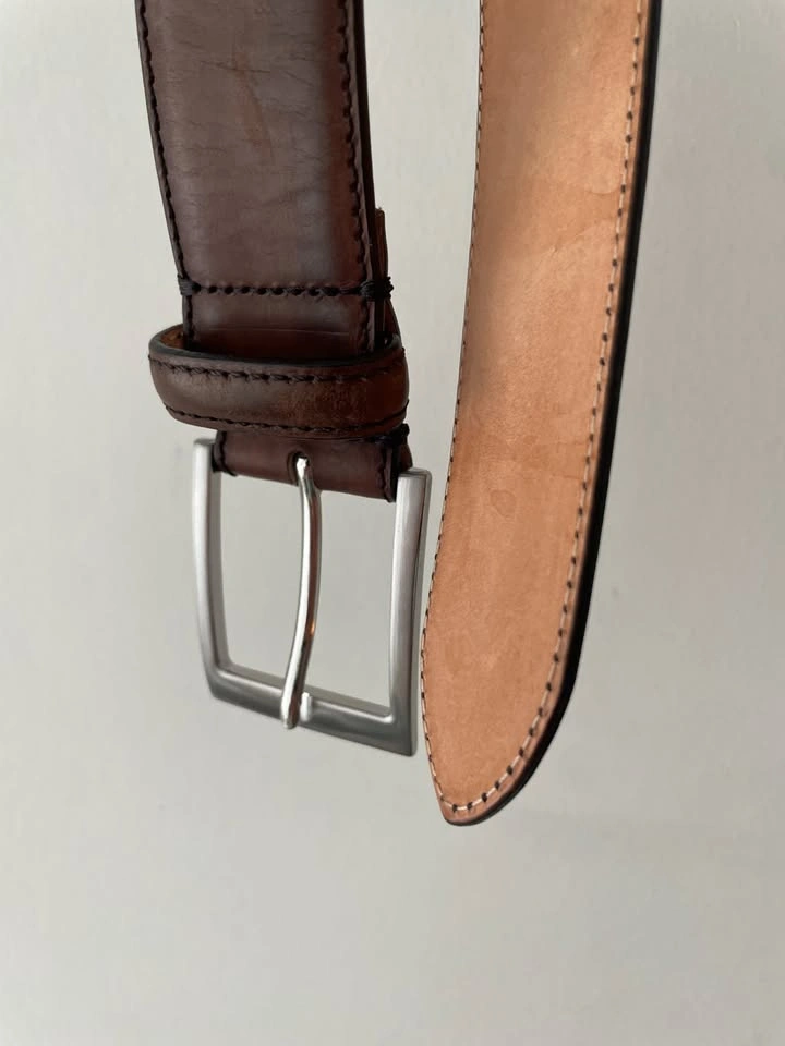 To Boot New York Adam Derrick Leather Belt Brown Size 36 - photo 2