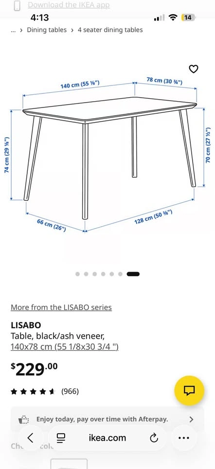 IKEA LISABO DINING TABLE - photo 4