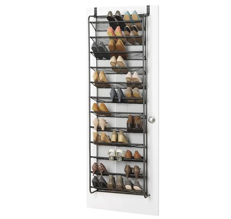 Whitmor Over-the-Door Shoe Rack - 36 Pairs - Metal Grey - photo 4