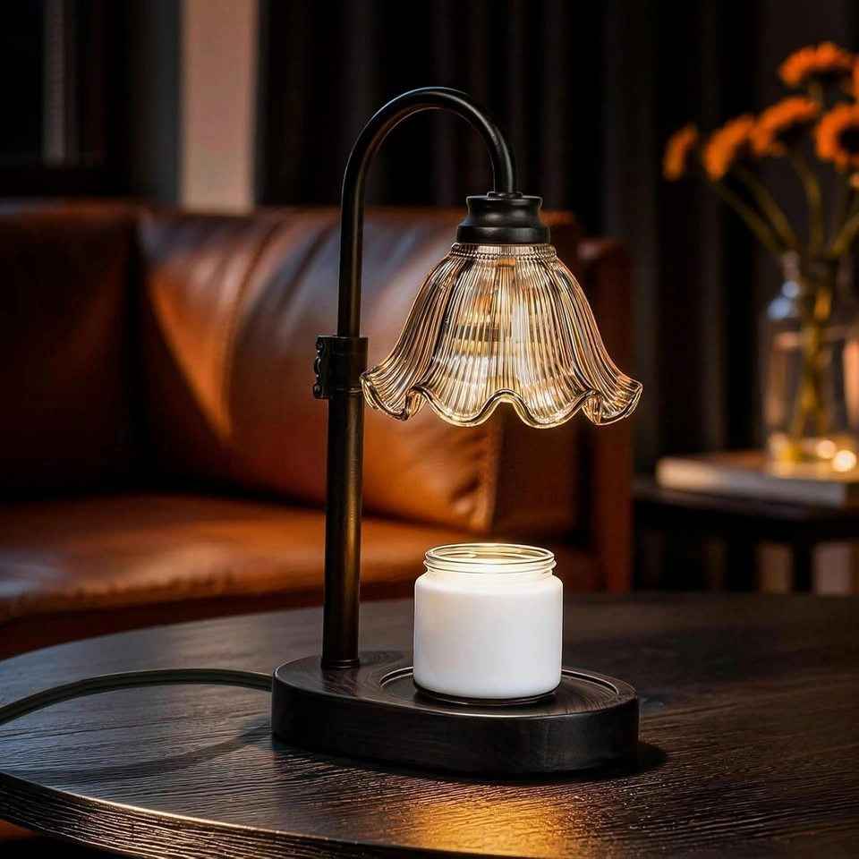 Candle Warmer Lamp with Timer – Dimmable, Flameless, Black