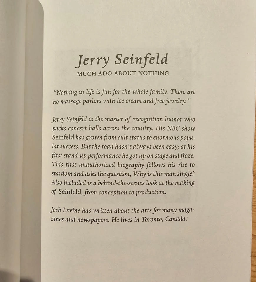 Jerry Seinfeld: Much Ado about Nothing Biography - photo 5