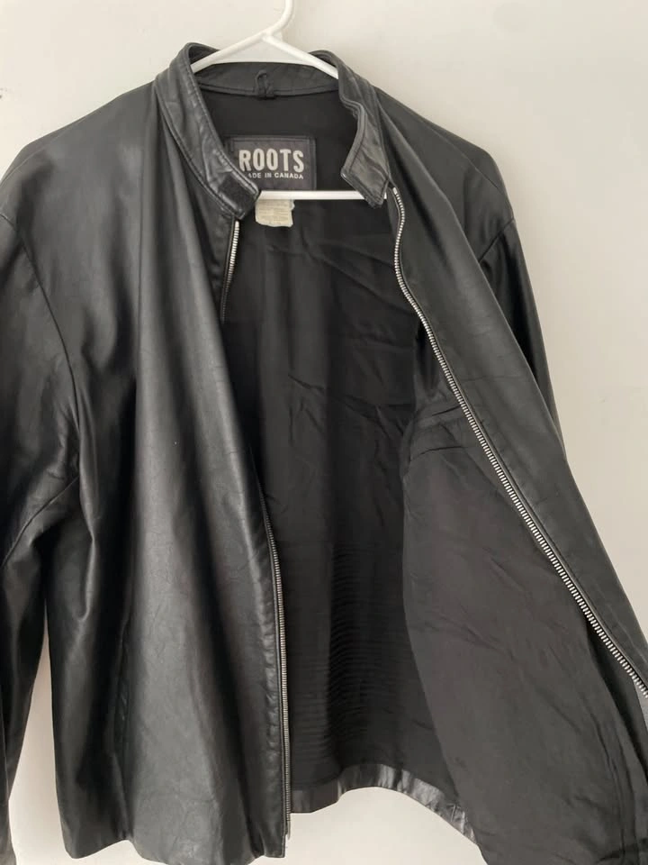Vintage Roots Black Leather Men's Jacket Size L - photo 4