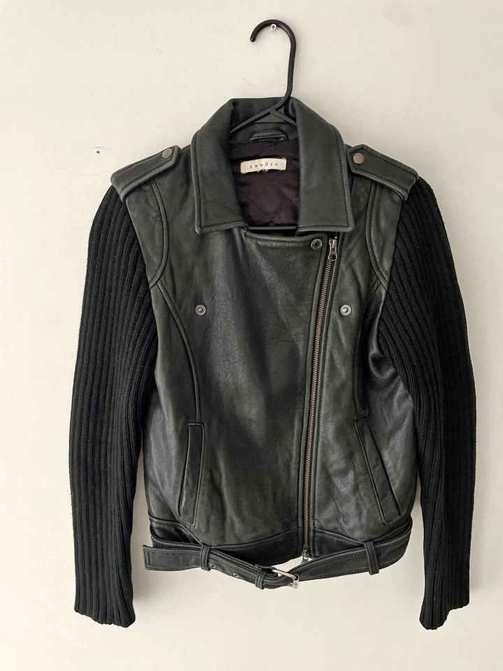 Sandro Women's Lamb Leather Jacket Size S