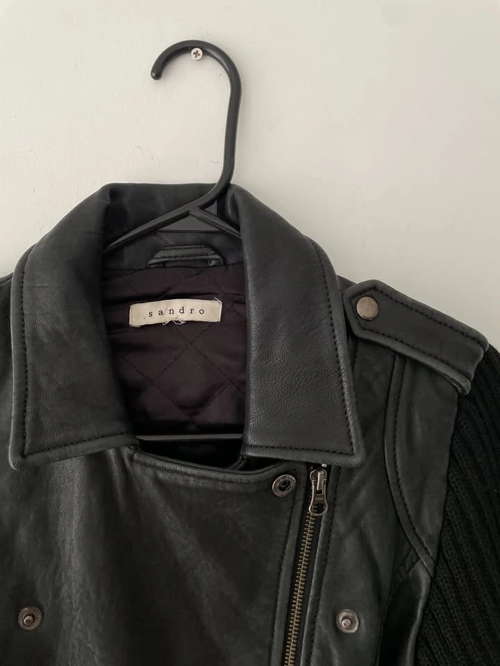 Sandro Women's Lamb Leather Jacket Size S - photo 2