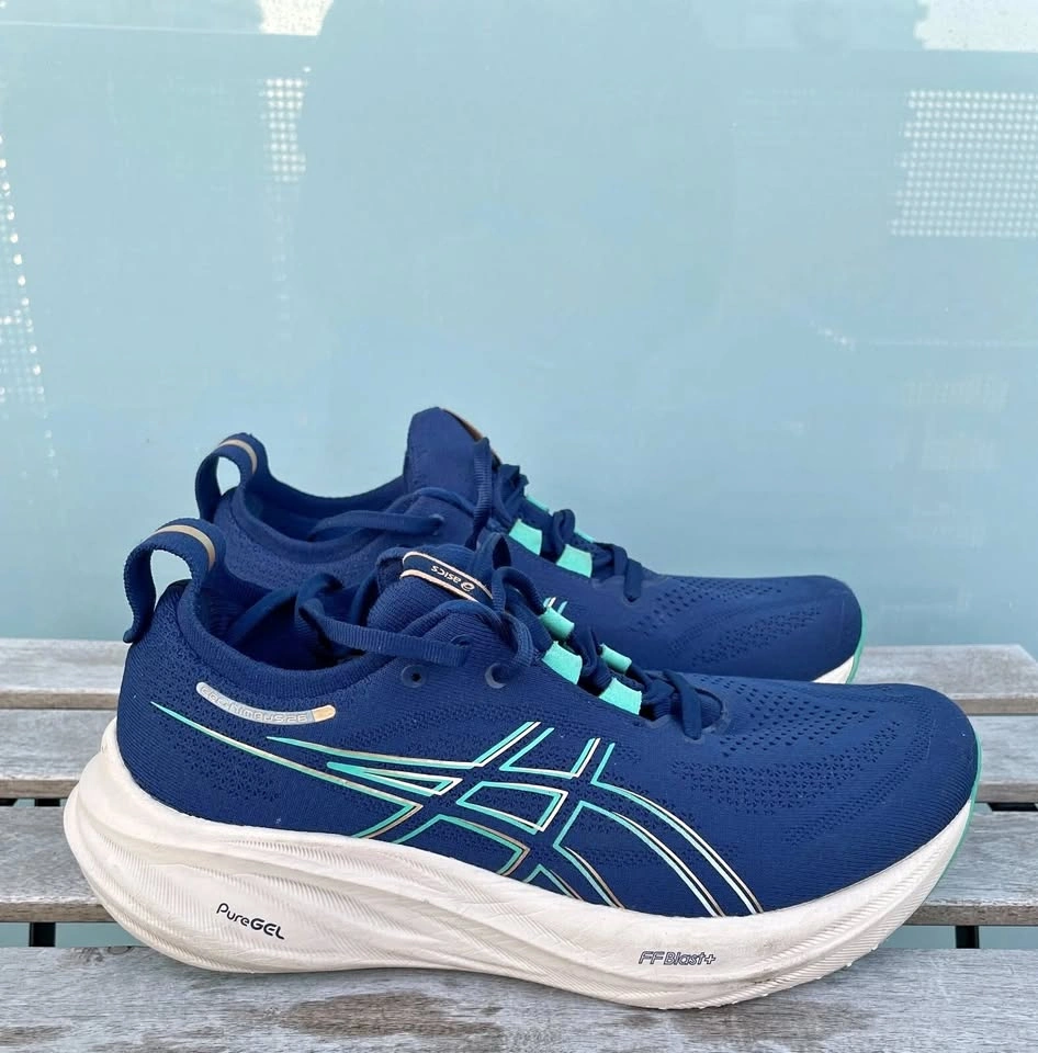Asics Gel Nimbus 26 Men Blue Running Shoes Size 10