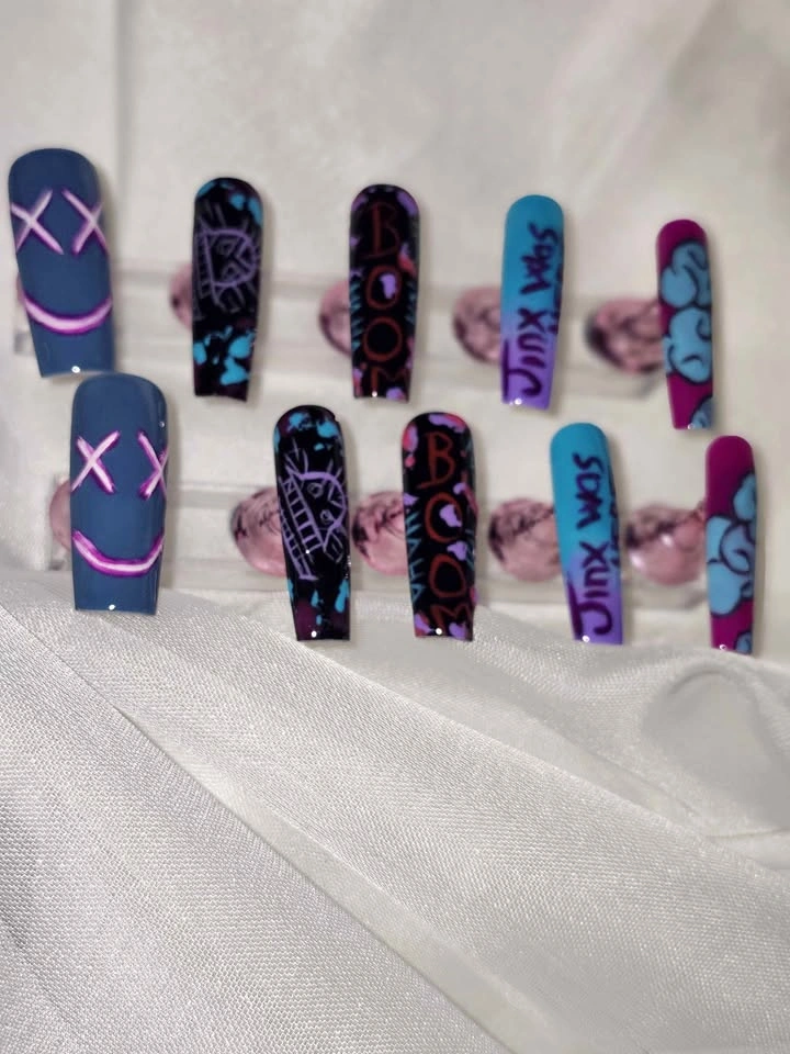 Jinx (Arcane) Press Ons Nail Set