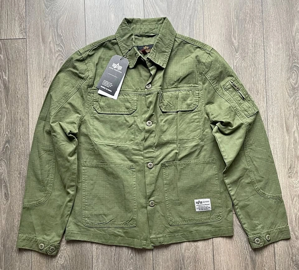 Alpha Industries Overshirt Summer Jacket Dark Olive Size M