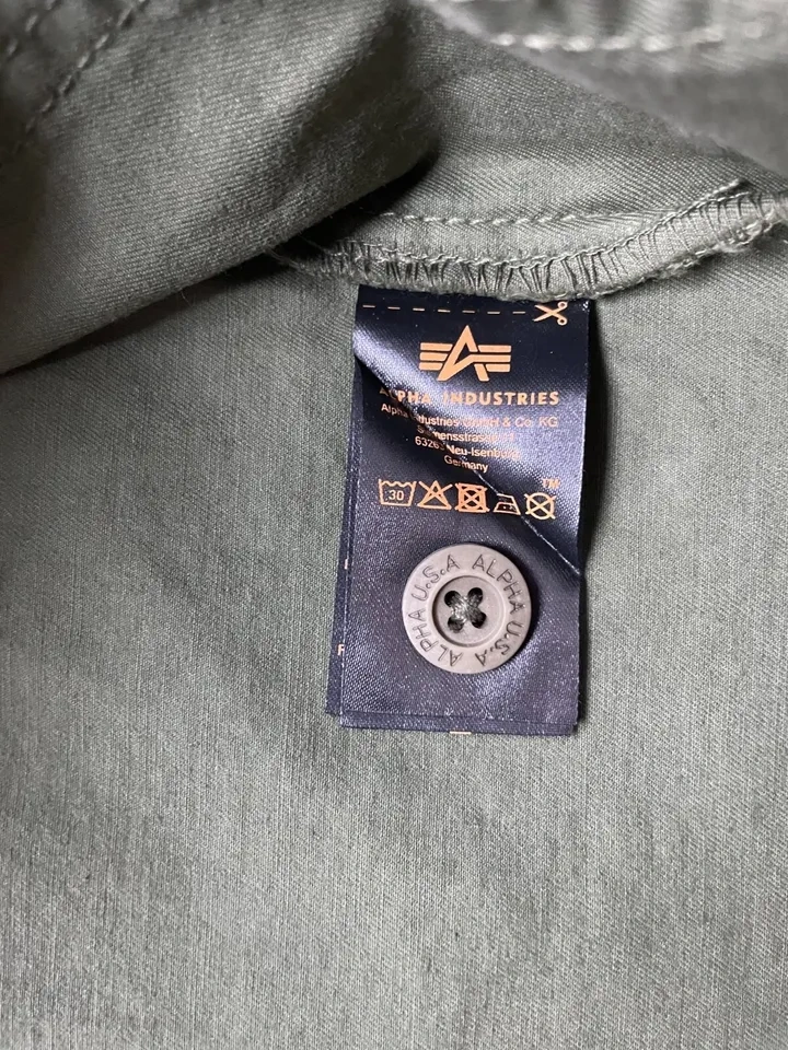 Alpha Industries Overshirt Summer Jacket Dark Olive Size M - photo 3