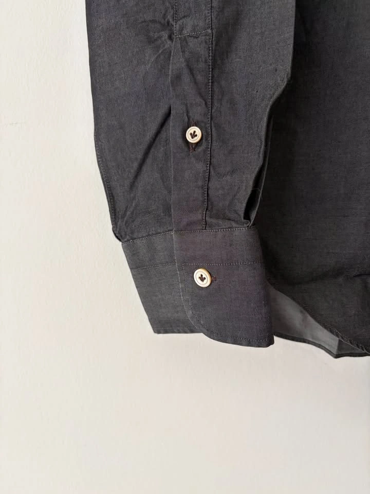 Borriello Napoli Mens 100% Cotton Button Up Dress Shirt Size 15. - photo 5