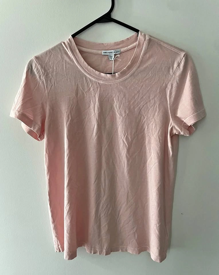 James Perse Peach Slub T-shirt Size 1 New
