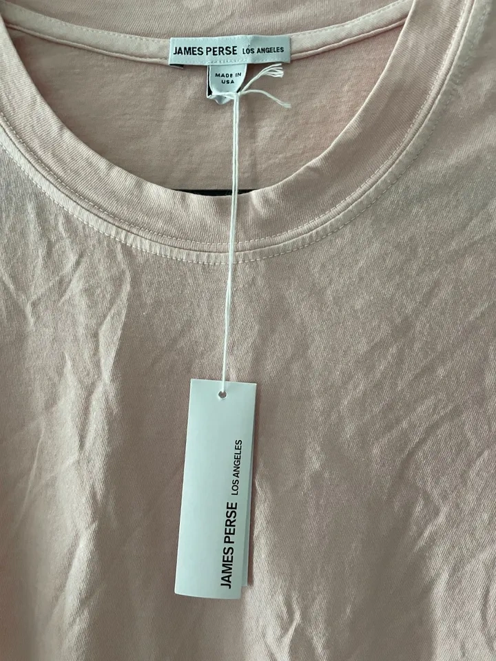 James Perse Peach Slub T-shirt Size 1 New - photo 2