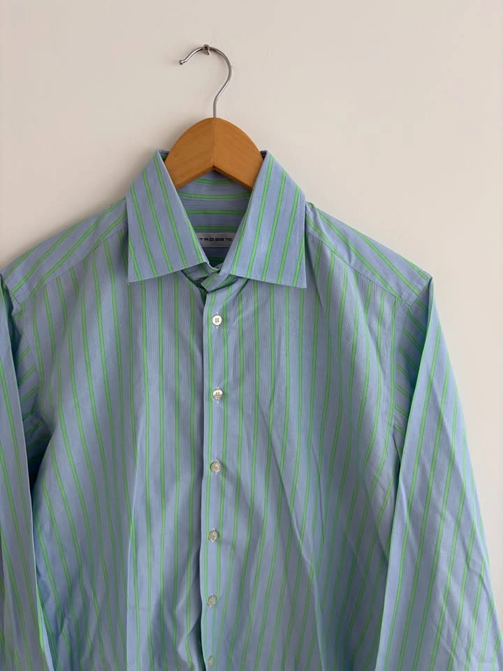 Etro Striped Long Sleeve Dress Shirt Size 39 - photo 2