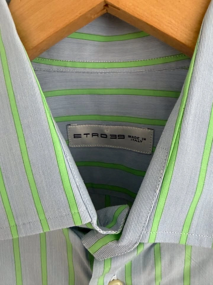 Etro Striped Long Sleeve Dress Shirt Size 39 - photo 3