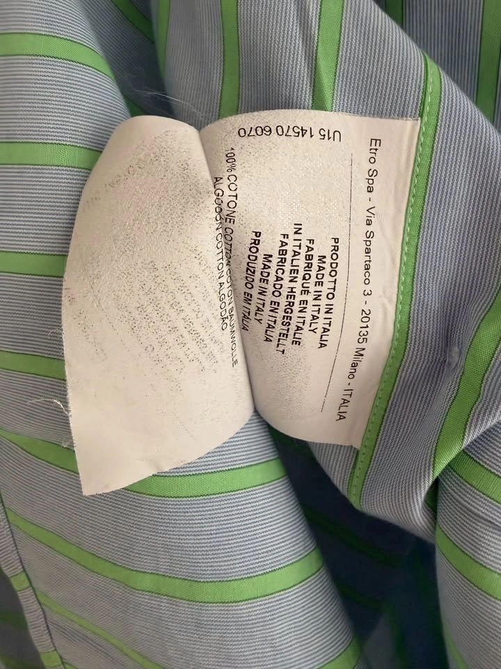 Etro Striped Long Sleeve Dress Shirt Size 39 - photo 4