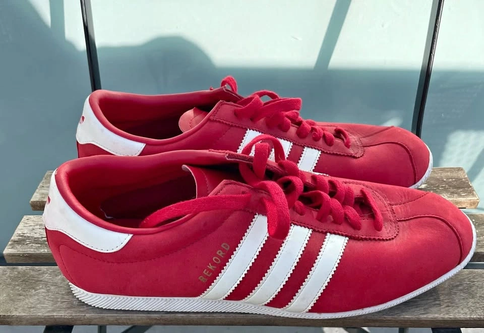 Vintage Adidas Rekord Red Shoes Size 10.5