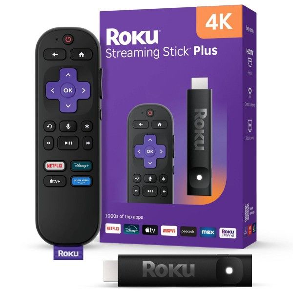 Roku Streaming Stick Plus 2025 4K HDR Voice Remote