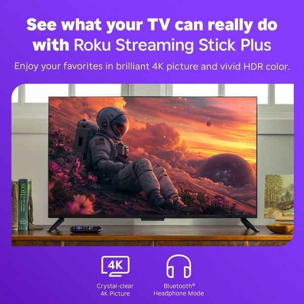 Roku Streaming Stick Plus 2025 4K HDR Voice Remote - photo 3