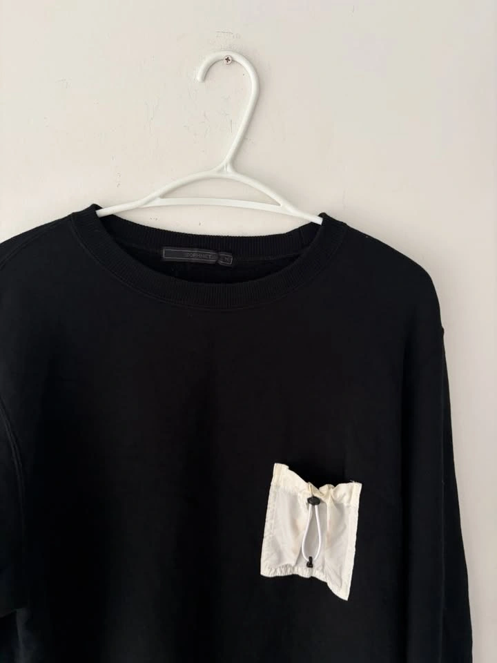 SOPHNET. Women's Black Crewneck Sweatshirt Size M - photo 2