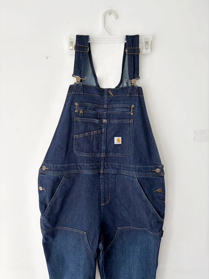 Carhartt Women's Bib Overalls Denim Double Front L
