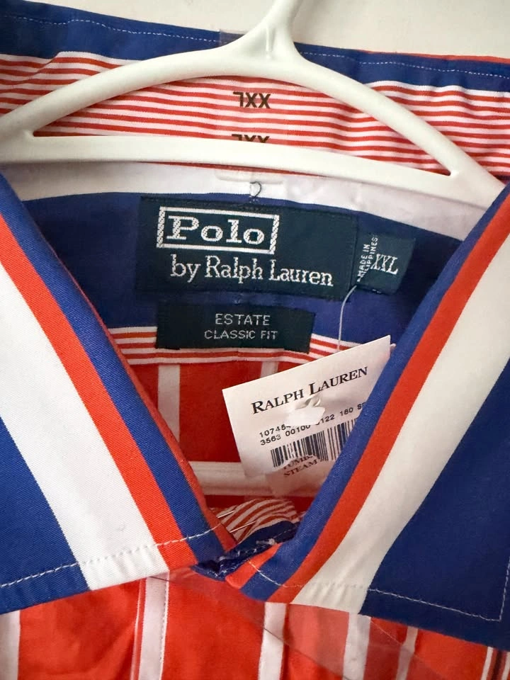 Vintage Polo Ralph Lauren Striped Button Down Shirt XXL NEW - photo 3