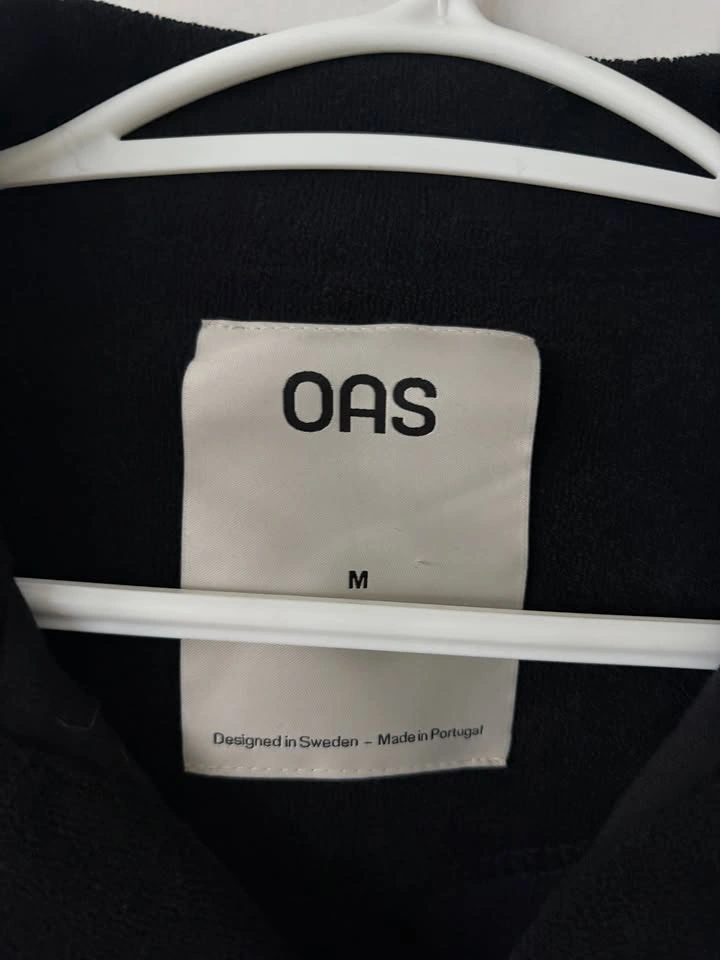 OAS Terry Camisa Black Long Sleeve Button Shirt Size M - photo 3