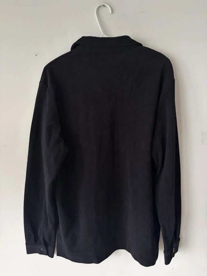 OAS Terry Camisa Black Long Sleeve Button Shirt Size M - photo 5