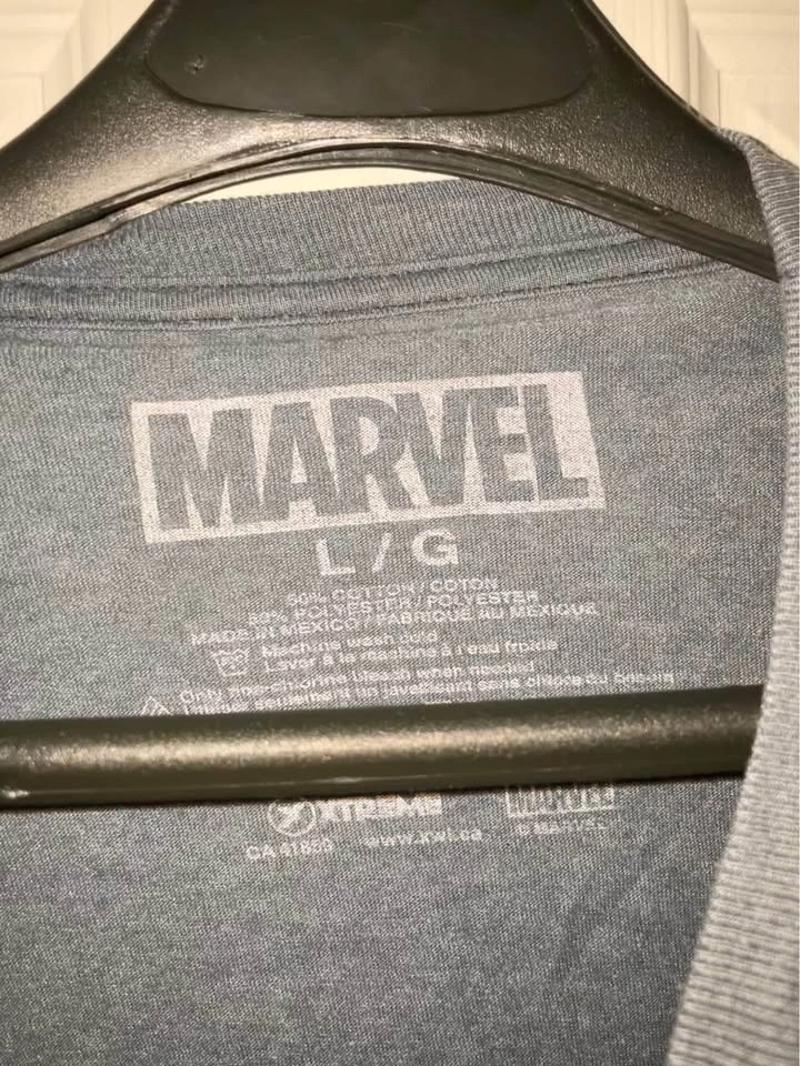 Marvel Navy Graphic Captain Shield Short Sleeve Tee, L - photo 2
