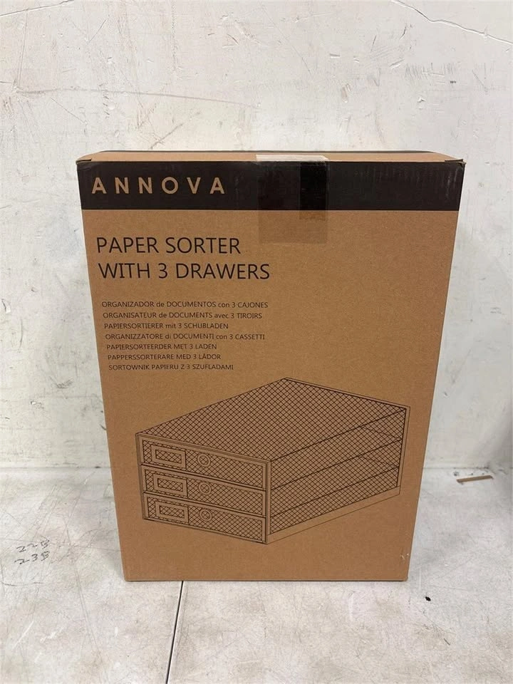 Desk Organizer Wire Mesh Sliding Drawers Paper Sorter - photo 4