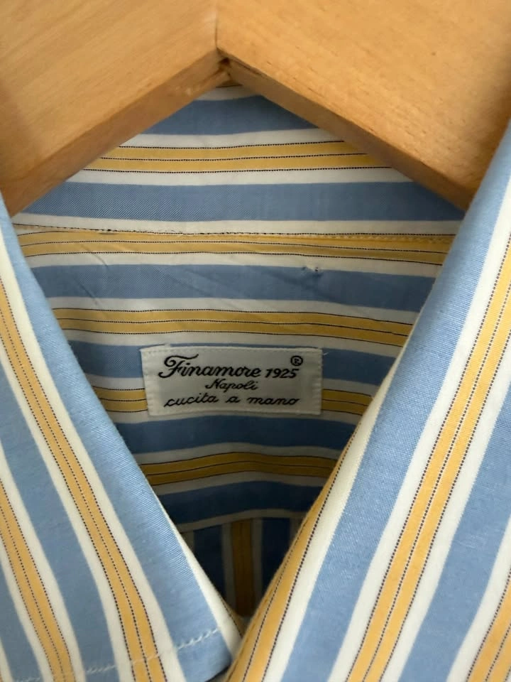 Finamore 1925 Napoli Striped Dress Shirt Size 40 - photo 3