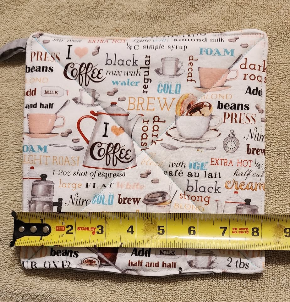 Pot holder - I love coffee - photo 3