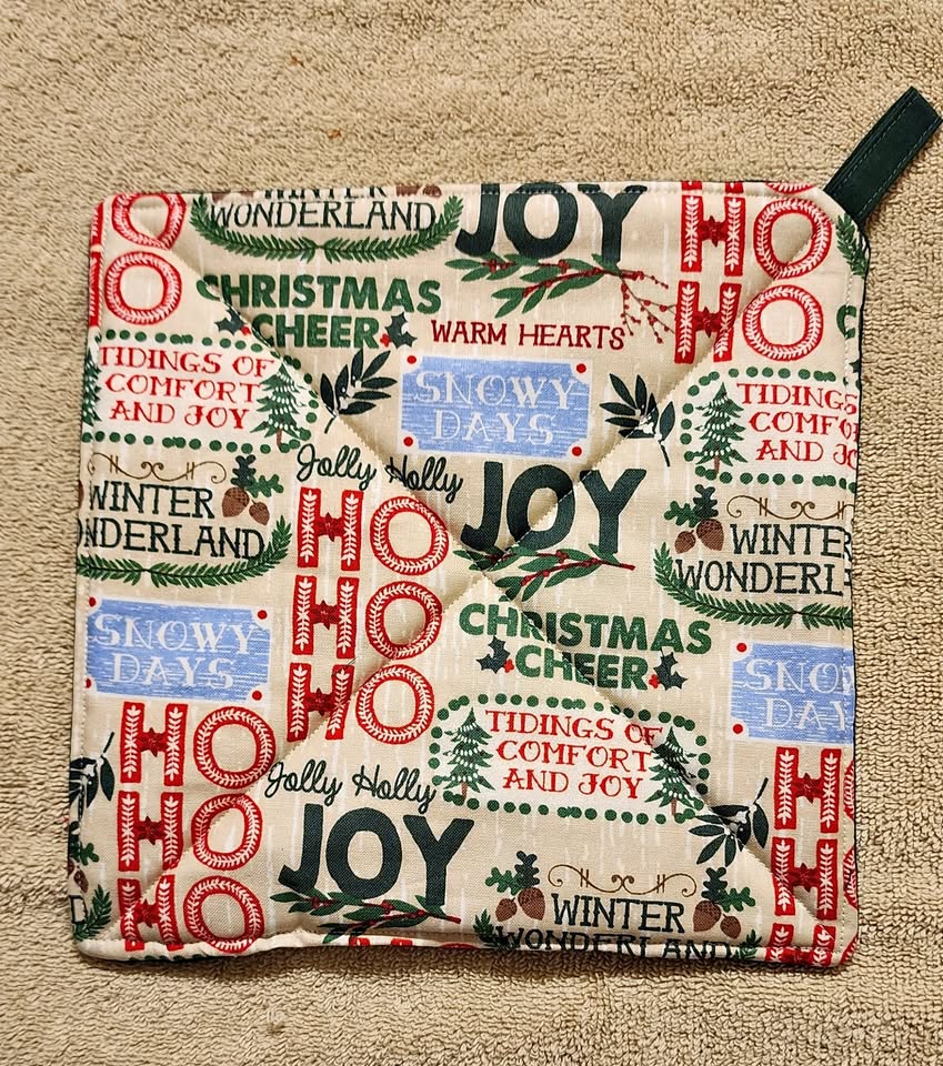 Pot holder - Ho, Ho, Ho / Christmas Cheer