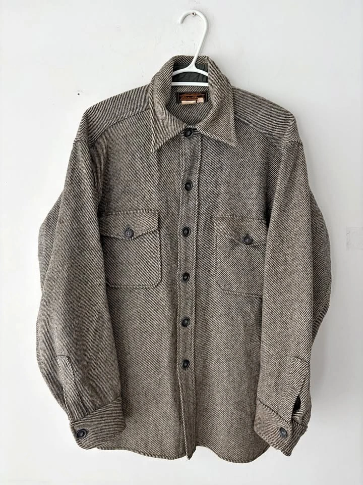 Vintage Eddie Bauer Wool Blend Button Shirt Jacket L