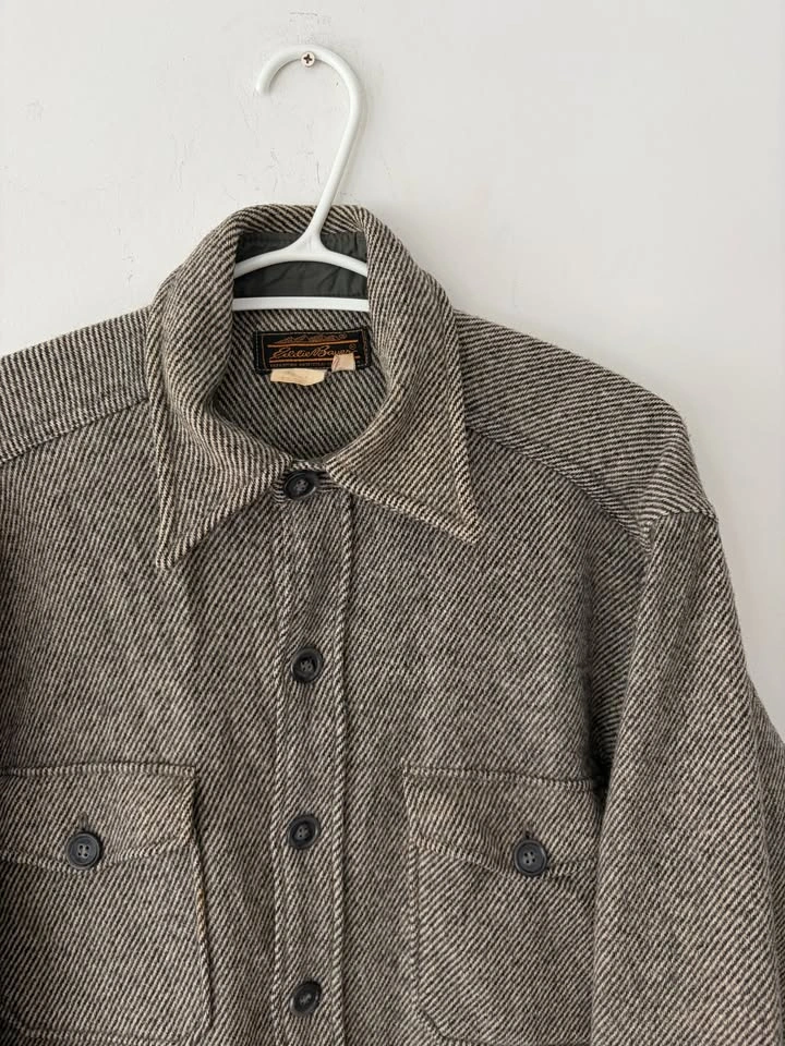 Vintage Eddie Bauer Wool Blend Button Shirt Jacket L - photo 2