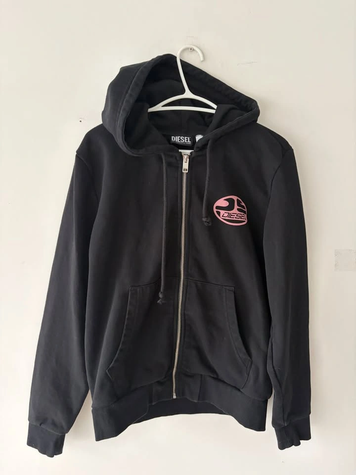 Vintage Diesel Full Zip Graphic Print Hoodie Size M - photo 2